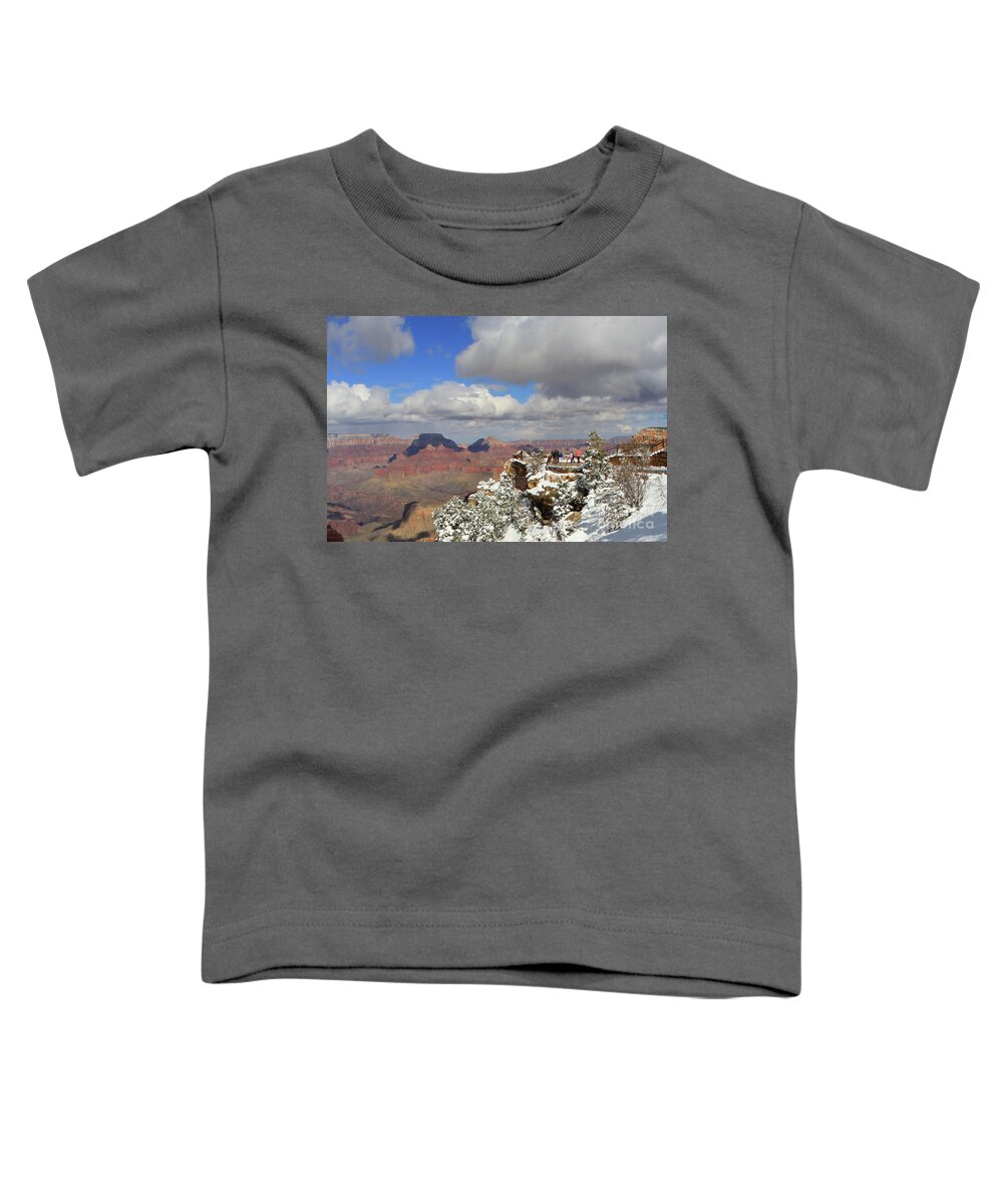 Grand Canyon National Park Toddler T-Shirt featuring the photograph Grand Canyon Overlook 3938 by Jack Schultz