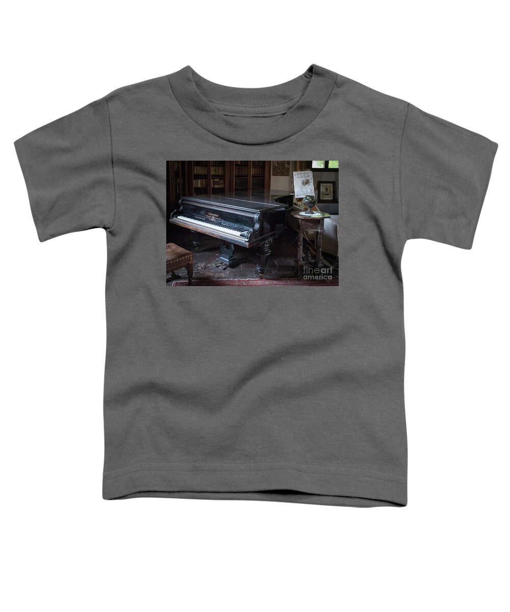 Grand Toddler T-Shirt featuring the photograph Grand Piano, Ninfa, Rome Italy by Perry Rodriguez