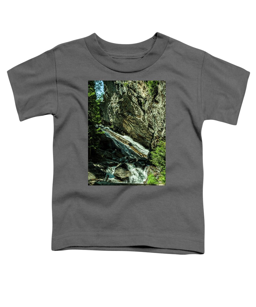 Granite Falls Toddler T-Shirt featuring the photograph Granite Falls Of Ancient Cedars by Troy Stapek