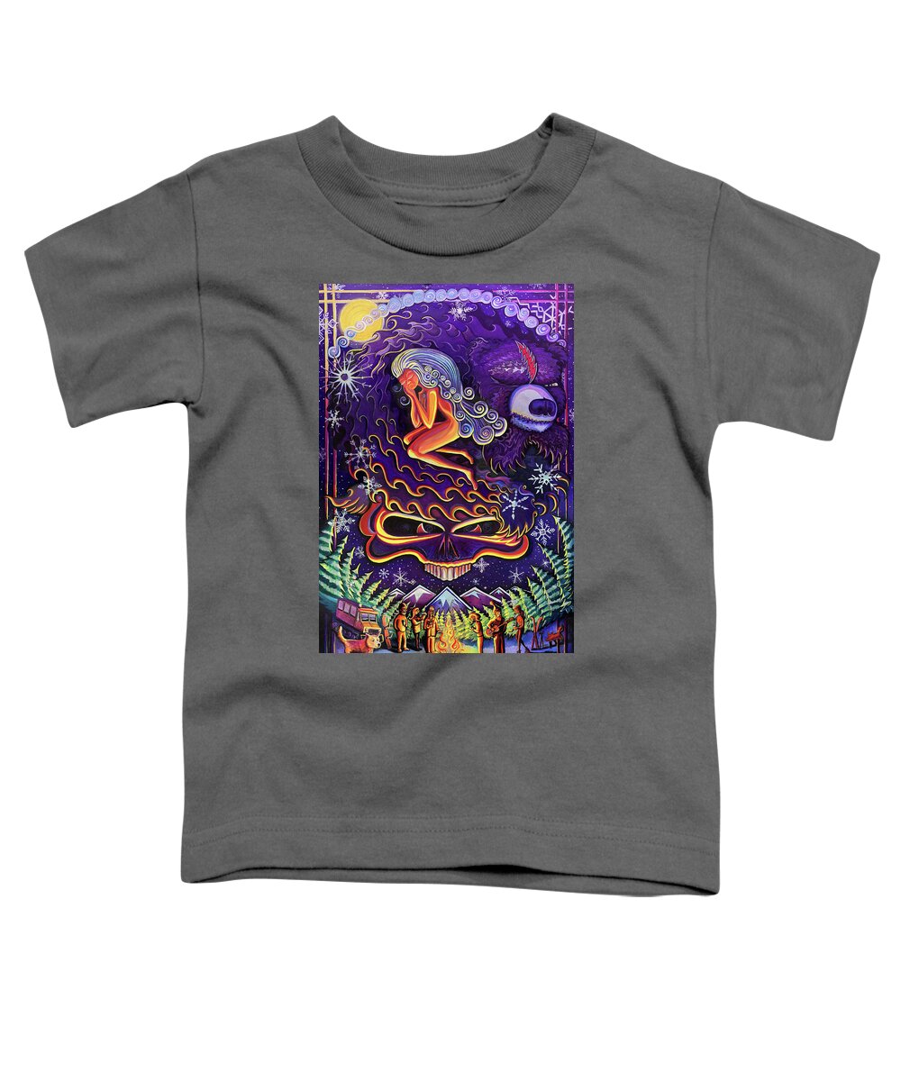 Stealie Toddler T-Shirt featuring the painting Grateful Nights by David Sockrider