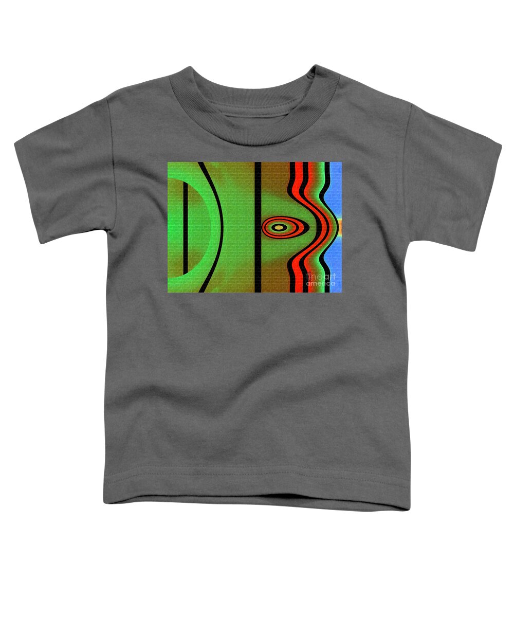 Hawaii Toddler T-Shirt featuring the digital art Green Abstract by Dorlea Ho