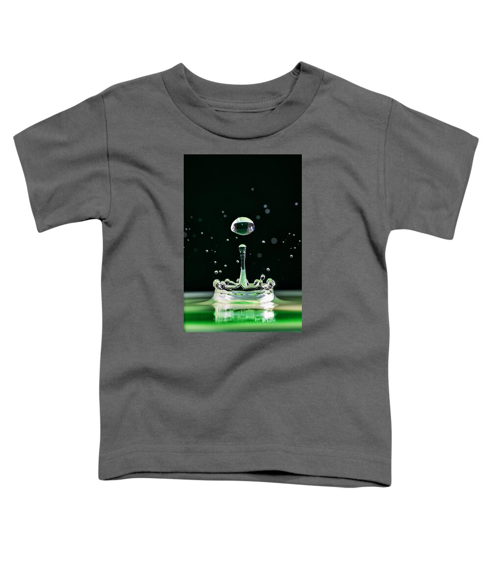 Purity Toddler T-Shirt featuring the photograph Green Drops by Cristian Ghisla