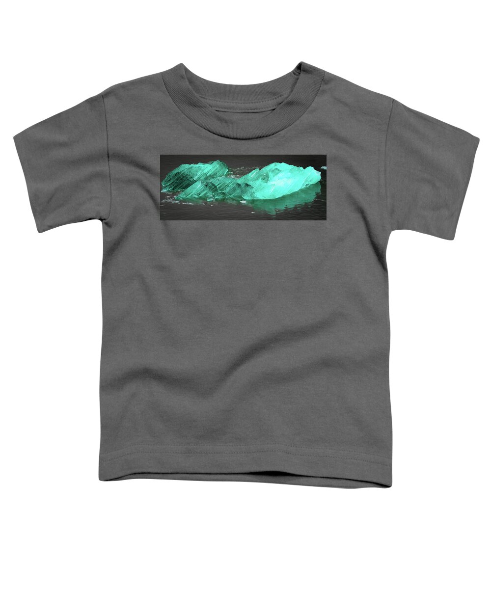 Alaska Toddler T-Shirt featuring the photograph Green Iceberg by Jason Brooks
