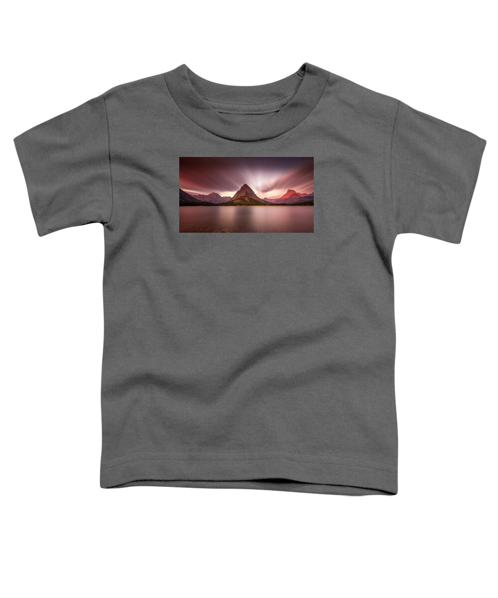 Glacier National Park Toddler T-Shirt featuring the photograph Grinnell Sunrise by Pierre Leclerc Photography