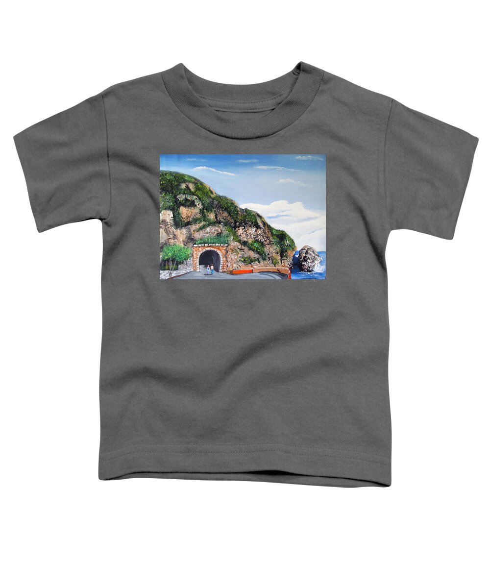 Guajataca Tunnel Toddler T-Shirt featuring the painting Guajataca Tunnel by Luis F Rodriguez