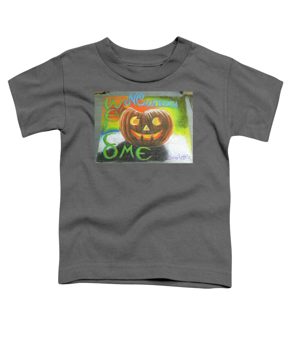 Pumpkin Toddler T-Shirt featuring the pastel Halloween NCOHC Welcome by Scarlett Royale