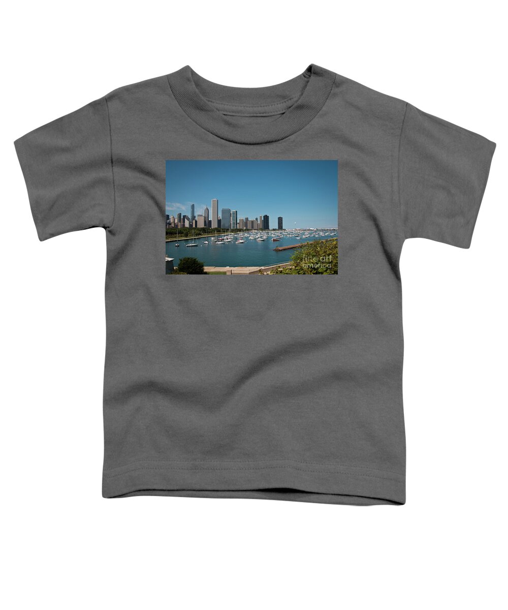 American Cities Toddler T-Shirt featuring the photograph Harbor Parking in Chicago by David Levin
