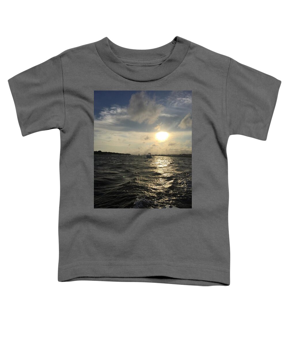  Toddler T-Shirt featuring the photograph Harbor Sunset by Elizabeth Harllee