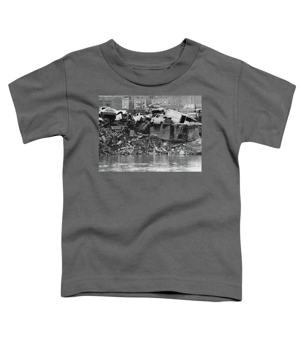 1967 Toddler T-Shirt featuring the photograph Harlem River Junkyard, 1967 by Cole Thompson