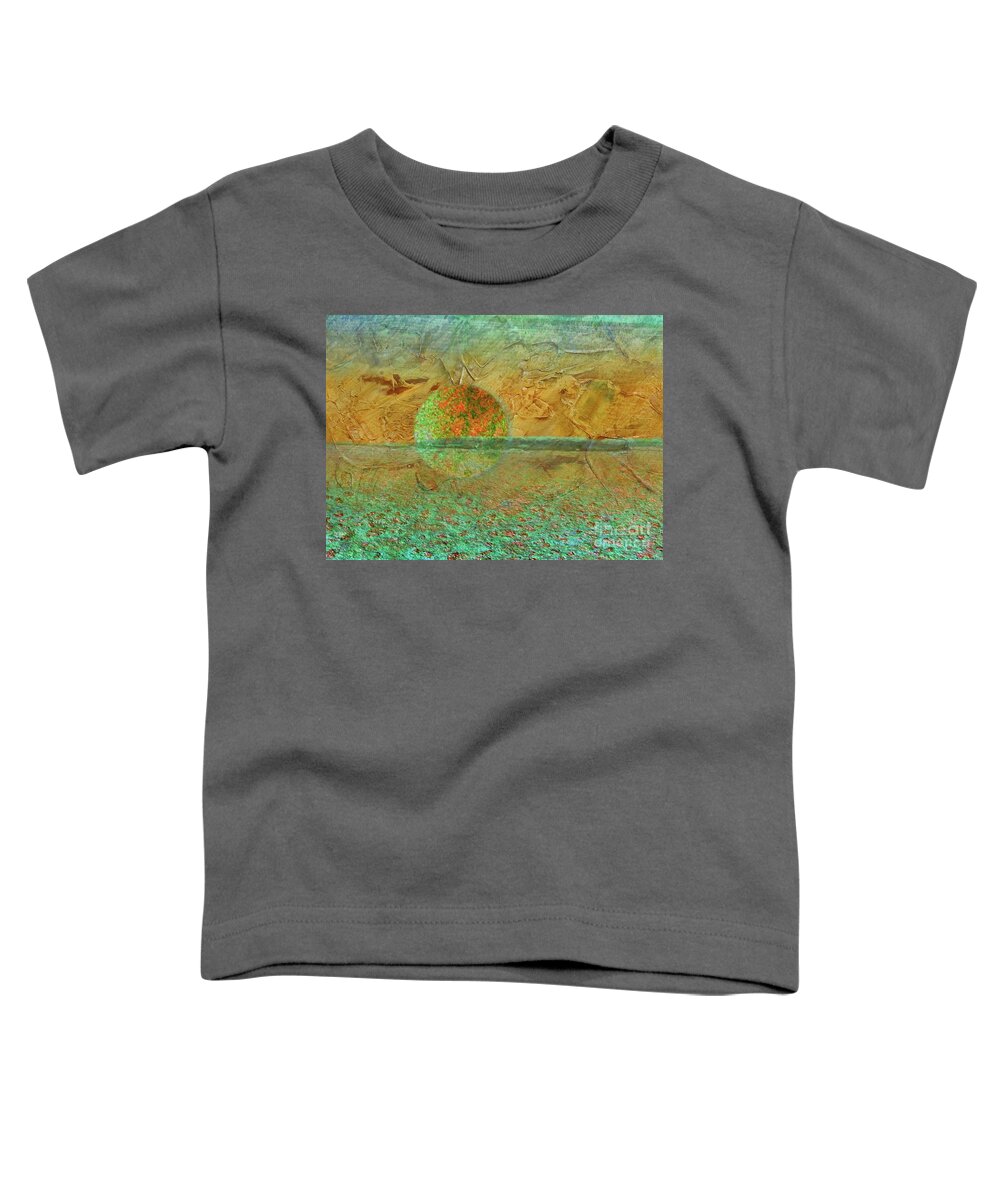 Abstract Toddler T-Shirt featuring the painting Harmonious by Desiree Paquette