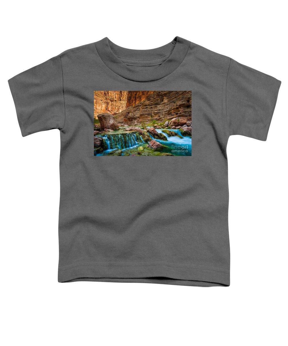 America Toddler T-Shirt featuring the photograph Havasu Creek Cascade by Inge Johnsson