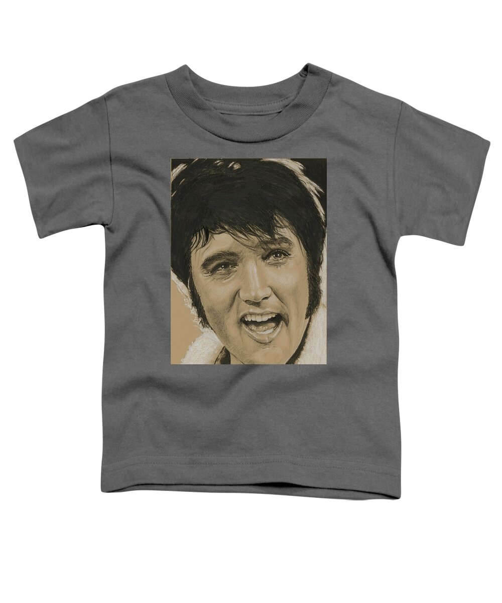 Elvis Toddler T-Shirt featuring the drawing Have a happy by Rob De Vries