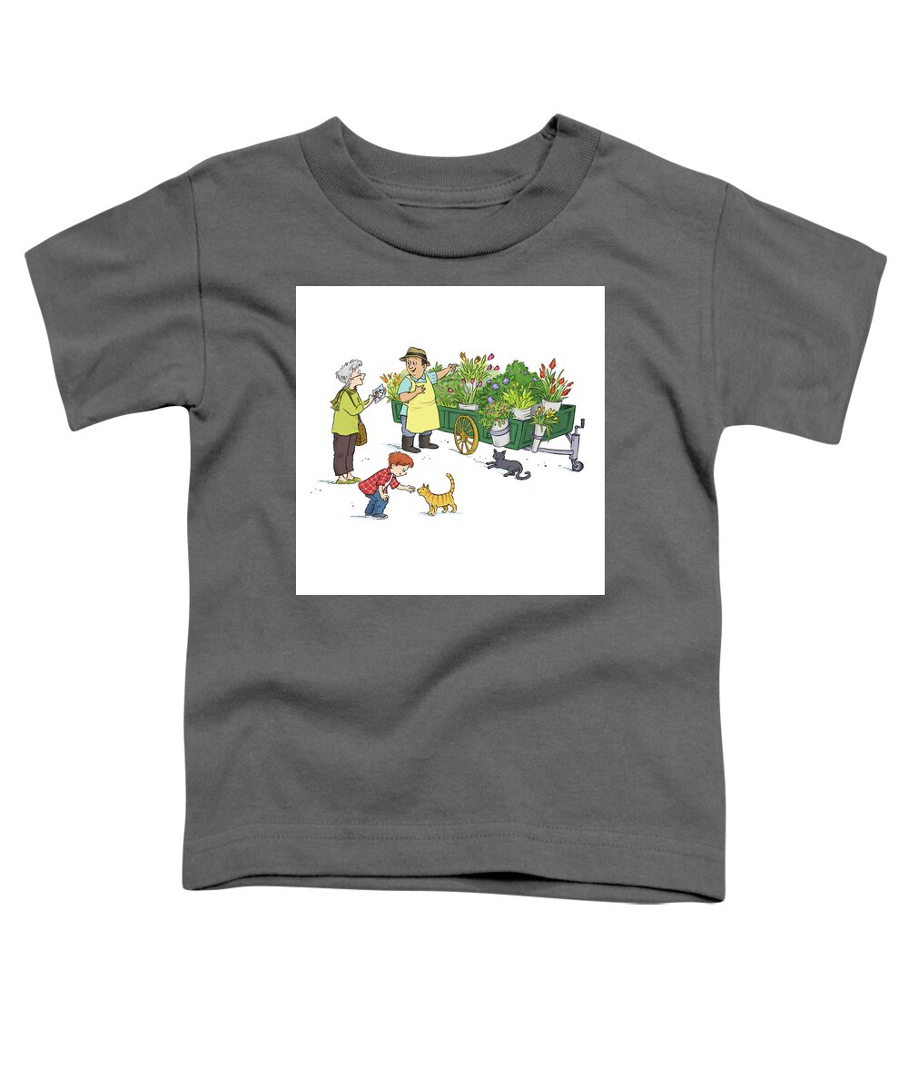 Rome Romp Toddler T-Shirt featuring the digital art Have You Seen Our Puppy? by Renee Andriani