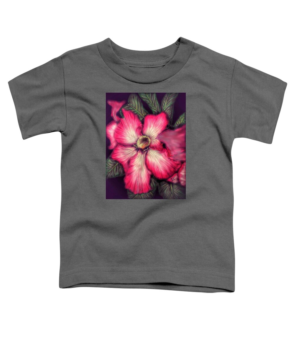 Hawaii Toddler T-Shirt featuring the digital art Hawaii Flower by Darren Cannell