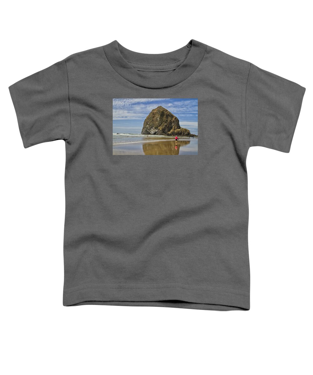Cannon Beach Toddler T-Shirt featuring the photograph Haystack Rock 0258 by Tom Kelly