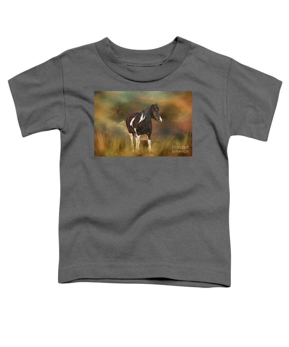 Horse Toddler T-Shirt featuring the photograph Heading For Home by Teresa Wilson