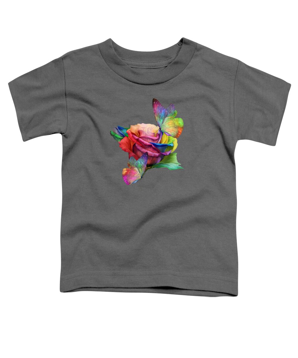 Rose Toddler T-Shirt featuring the mixed media Healing Rose by Carol Cavalaris