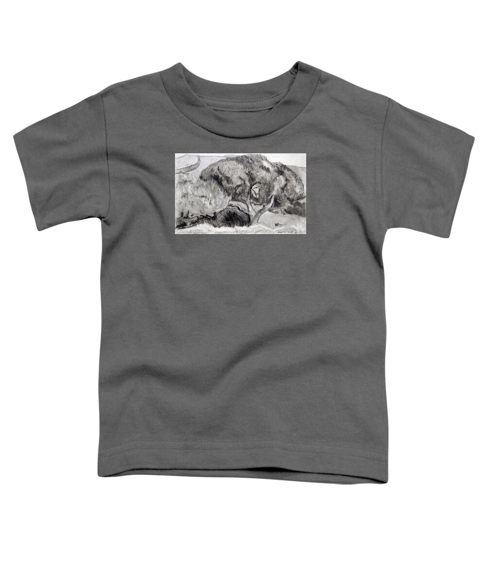 Toddler T-Shirt featuring the painting Hedge Row by Kathleen Barnes
