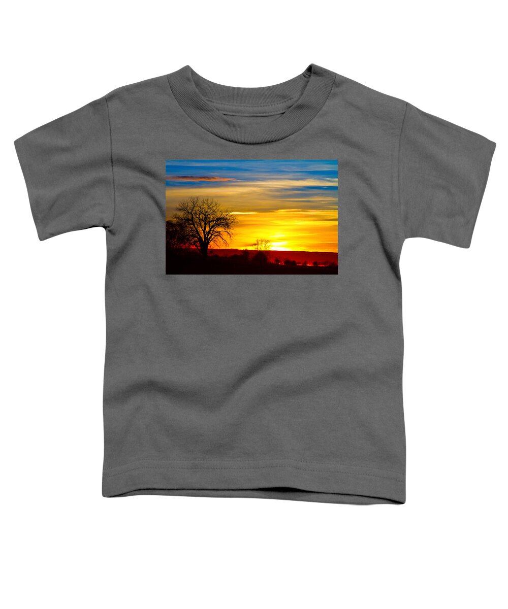  Sunrise Toddler T-Shirt featuring the photograph Here Comes The Sun by James BO Insogna