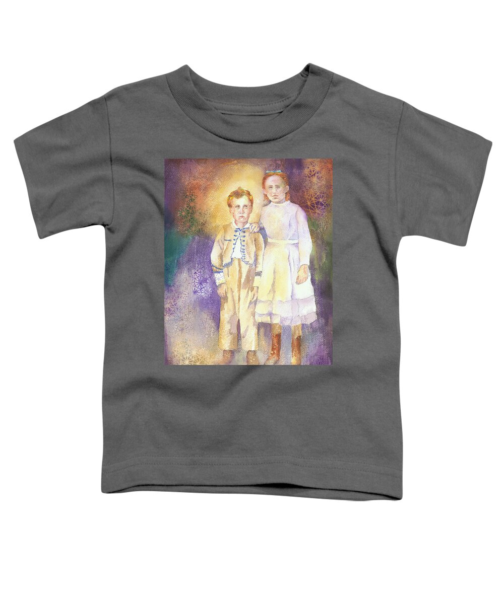 Family Toddler T-Shirt featuring the painting Hidden Treasures by Tara Moorman