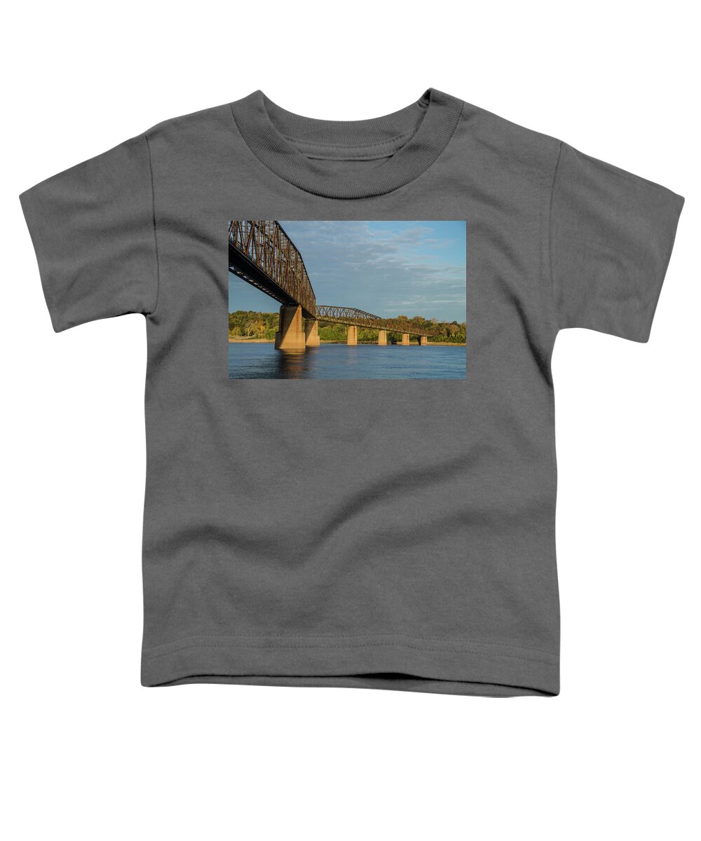 Chain Of Rocks Toddler T-Shirt featuring the photograph Historic Route 66 Chain of Rocks bridge by Garry McMichael