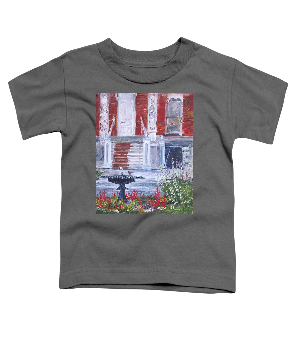 Watertown Toddler T-Shirt featuring the painting Historical Society Garden by Jan Byington