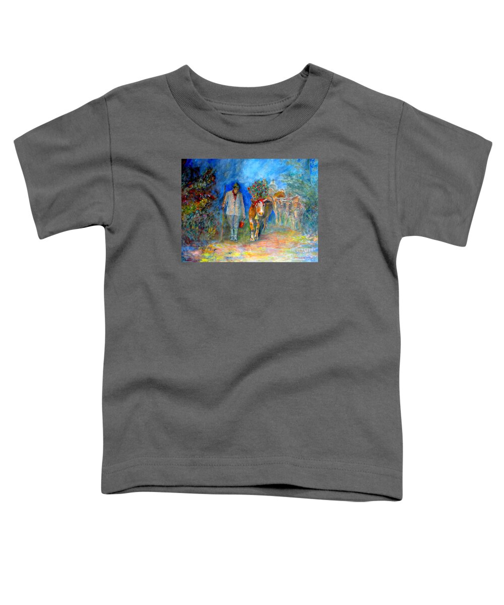 Heimat-museum Toddler T-Shirt featuring the painting Homeland Museum by Dagmar Helbig