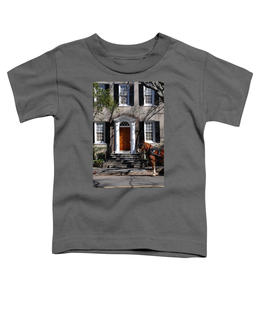 Photography Toddler T-Shirt featuring the photograph Horse Carriage in Charleston by Susanne Van Hulst