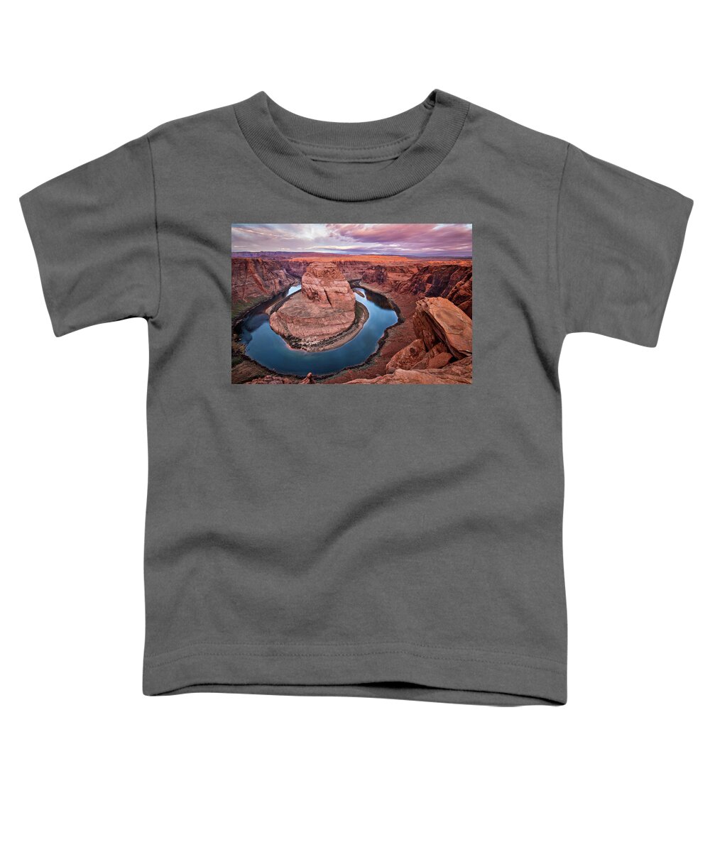 Arizona Toddler T-Shirt featuring the photograph Horseshoe Bend by Wesley Aston