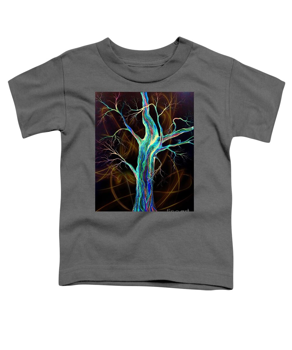 Tree Toddler T-Shirt featuring the drawing Hot Blue Blood by David Neace