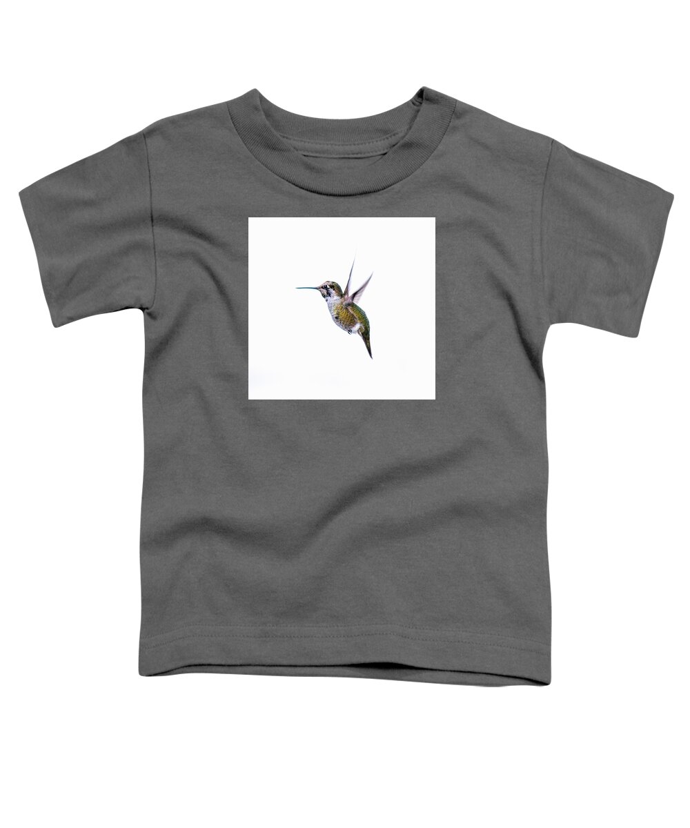Nature Photography Toddler T-Shirt featuring the photograph Hummingbird in Flight by E Faithe Lester