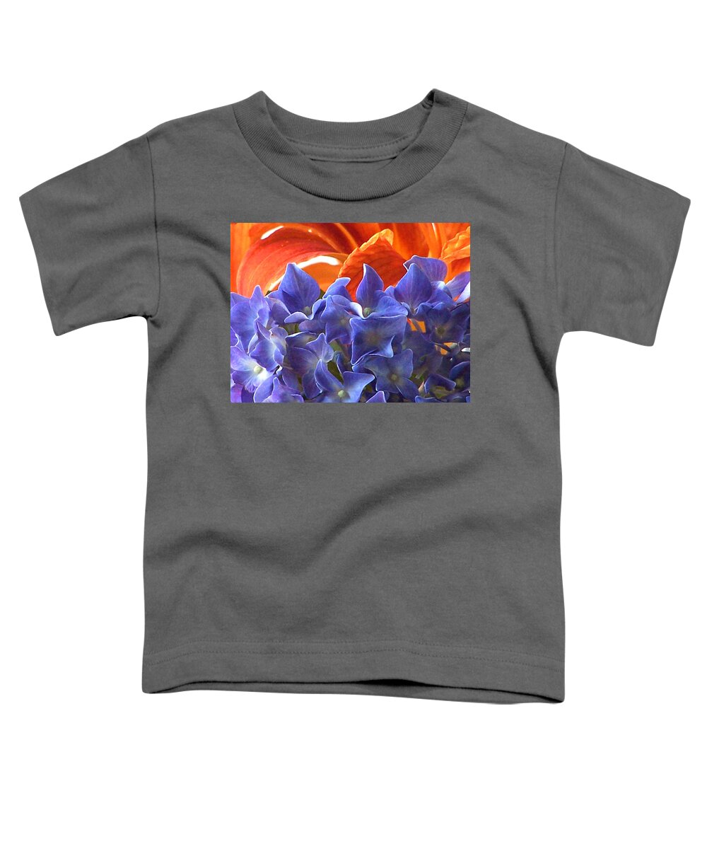 Hyacinth Toddler T-Shirt featuring the photograph Hyacinth With Flames by Steven Huszar