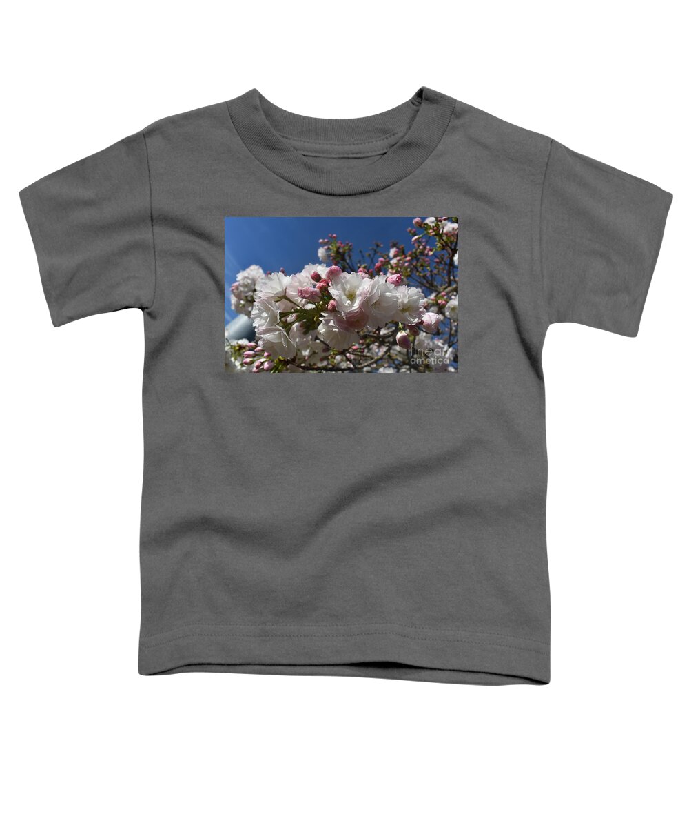 Spring Flowers Toddler T-Shirt featuring the digital art I love you. by Yenni Harrison
