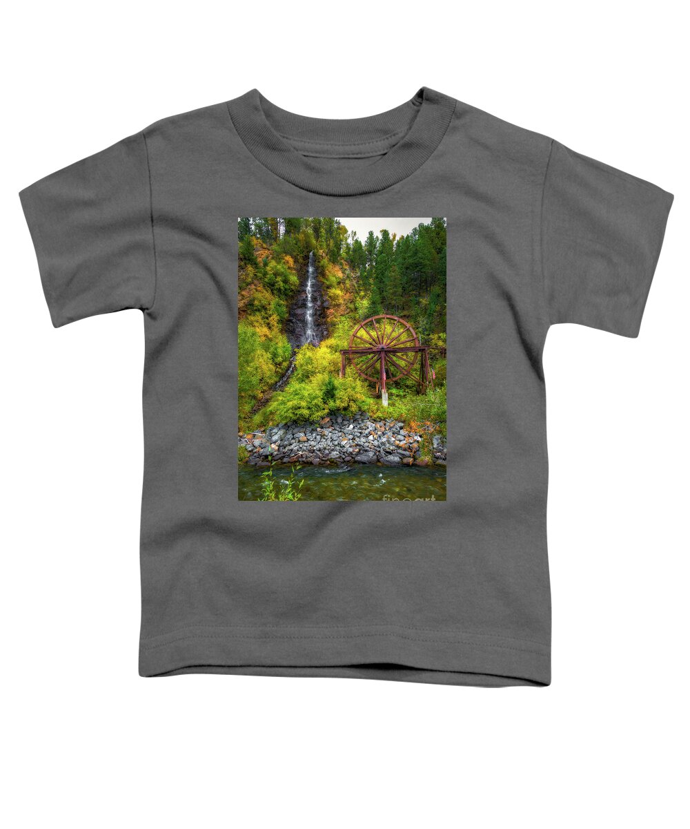Jon Burch Toddler T-Shirt featuring the photograph Idaho Springs Water Wheel by Jon Burch Photography