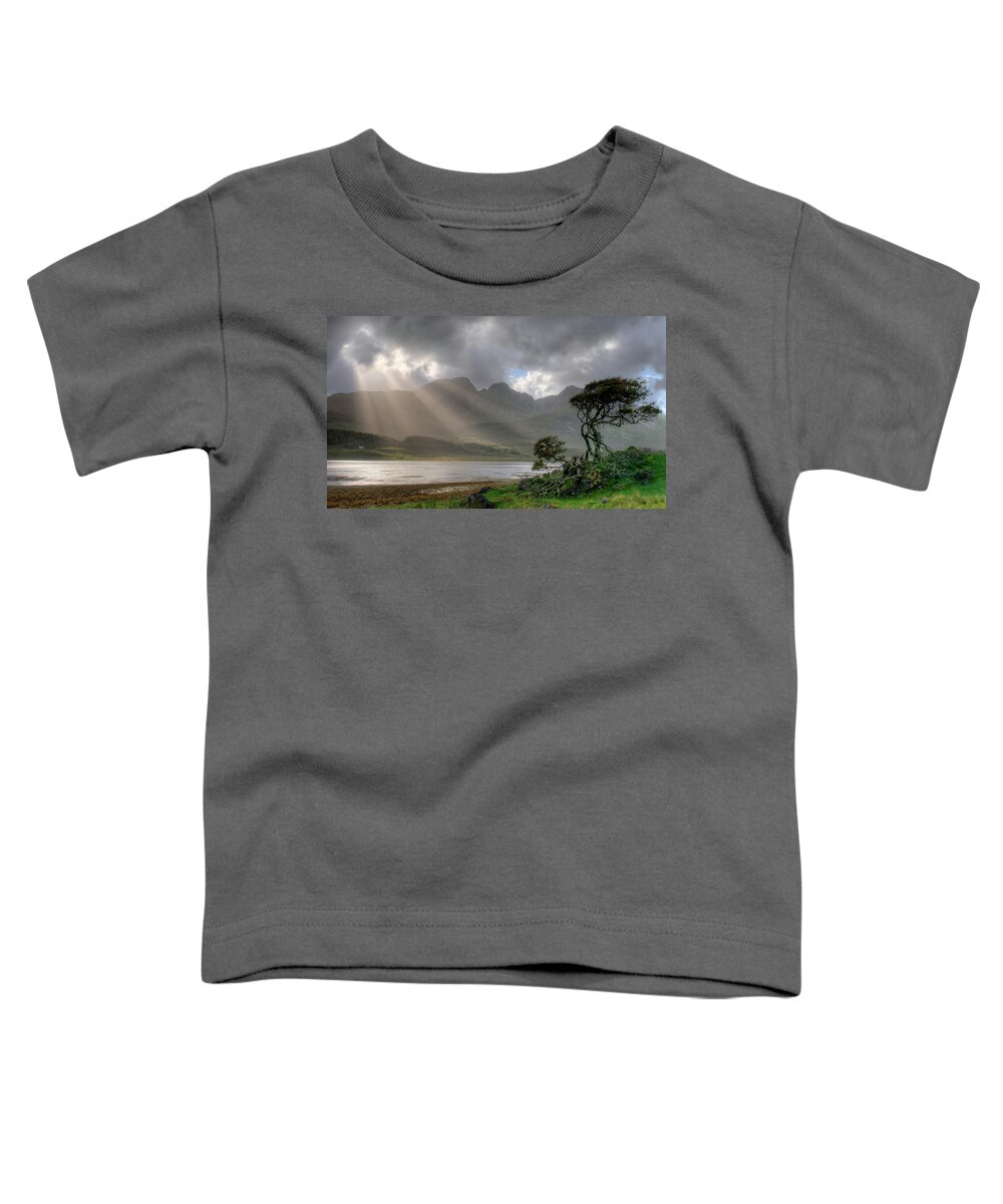 Scottish Landscapes Toddler T-Shirt featuring the photograph Nature landscape Isle of Sky Scotland by Michalakis Ppalis