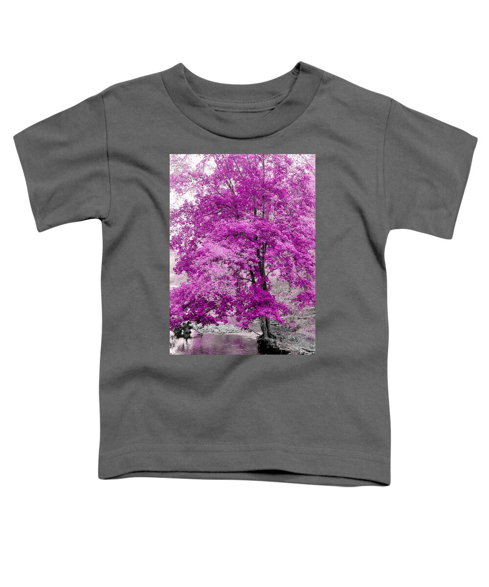 Orchid Purple Tree Toddler T-Shirt featuring the photograph In a Perfect World by Susan Maxwell Schmidt