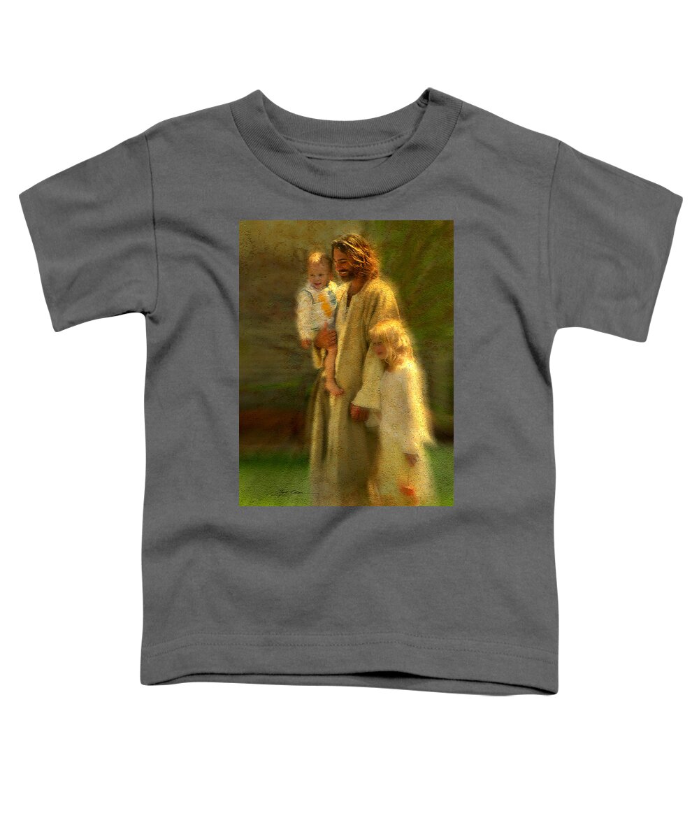 Jesus Toddler T-Shirt featuring the painting In the Arms of His Love by Greg Olsen