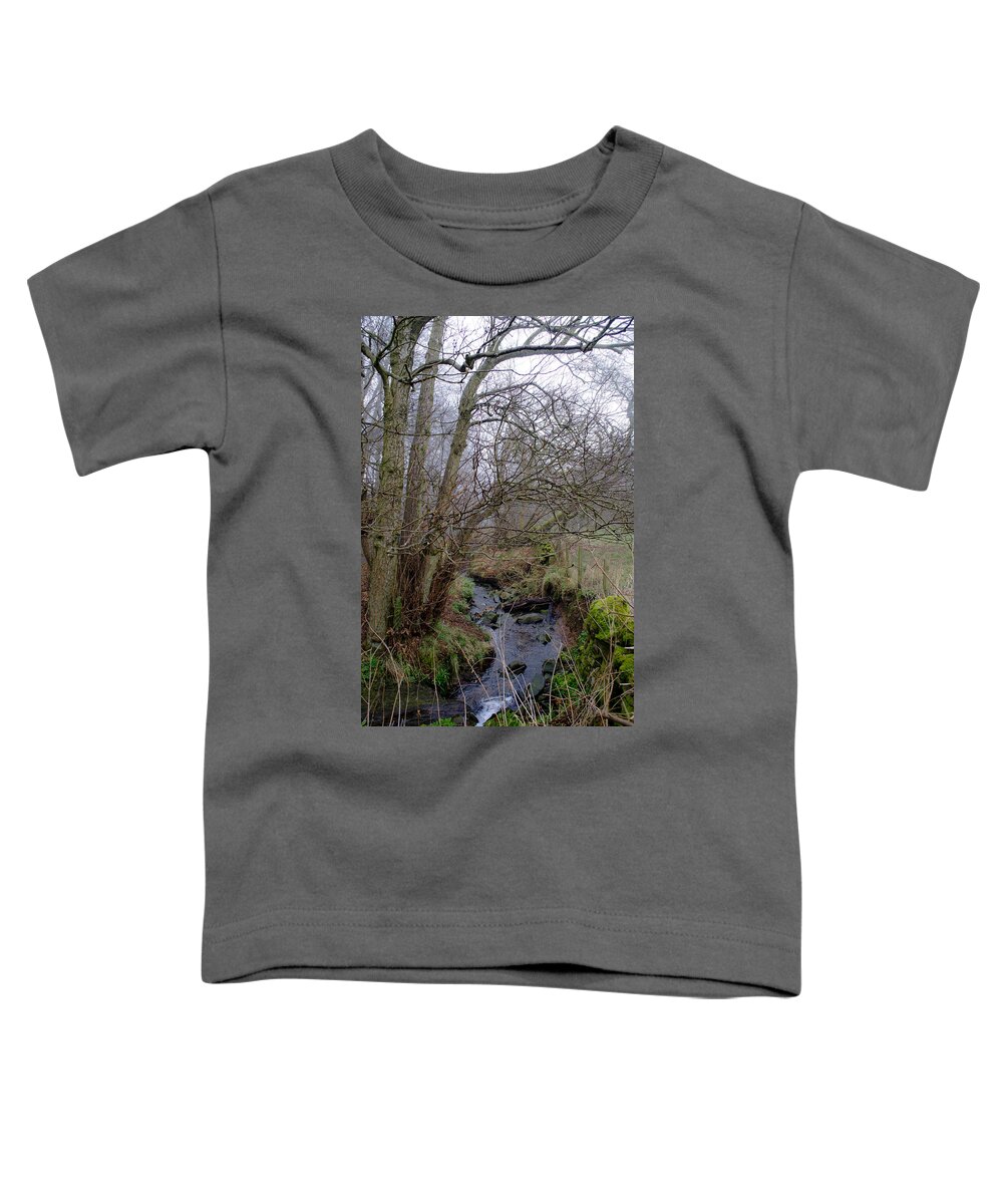 Stream Toddler T-Shirt featuring the photograph In the Forest. by Elena Perelman