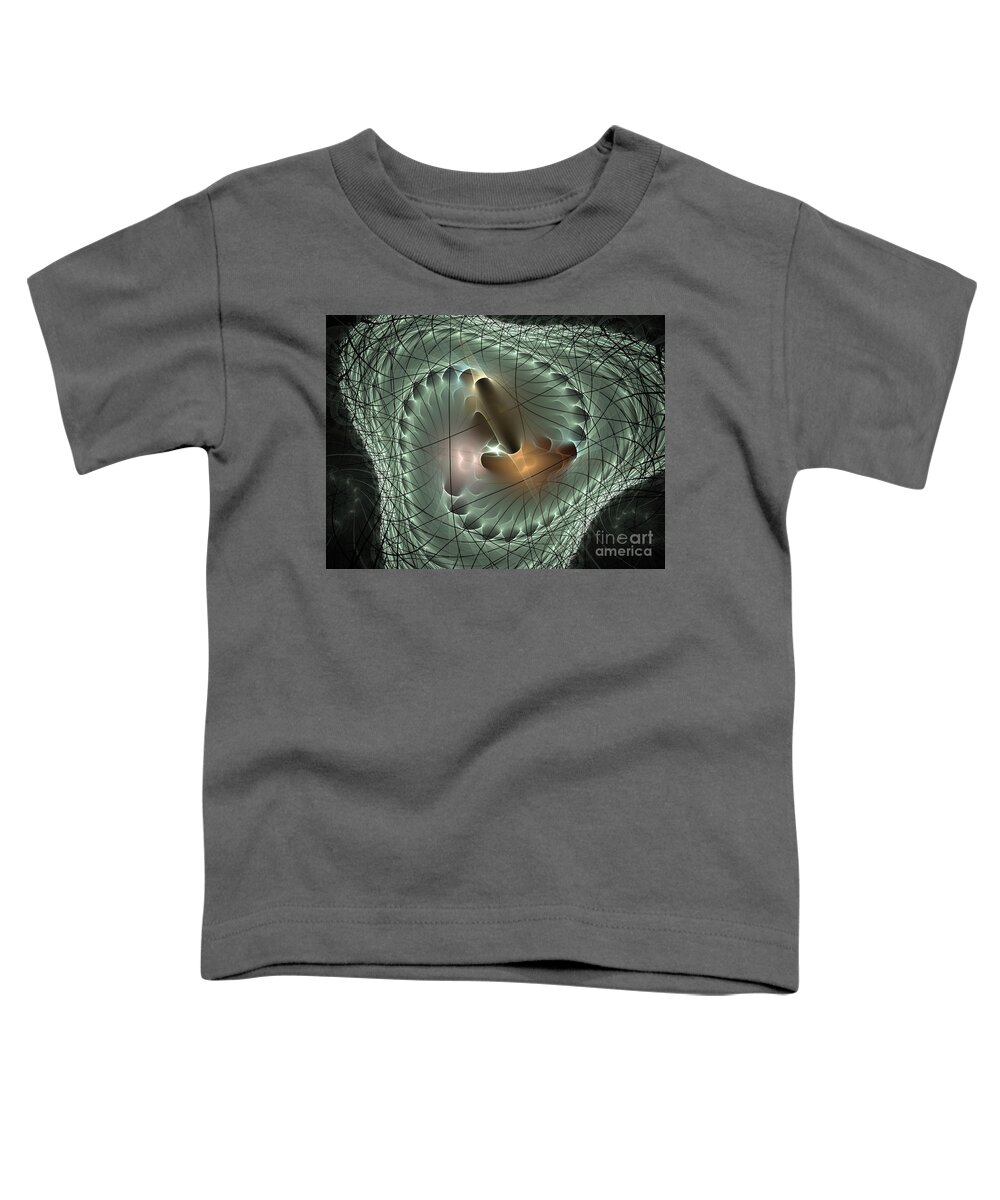 Apophysis Toddler T-Shirt featuring the digital art In The Mesh by Deborah Benoit