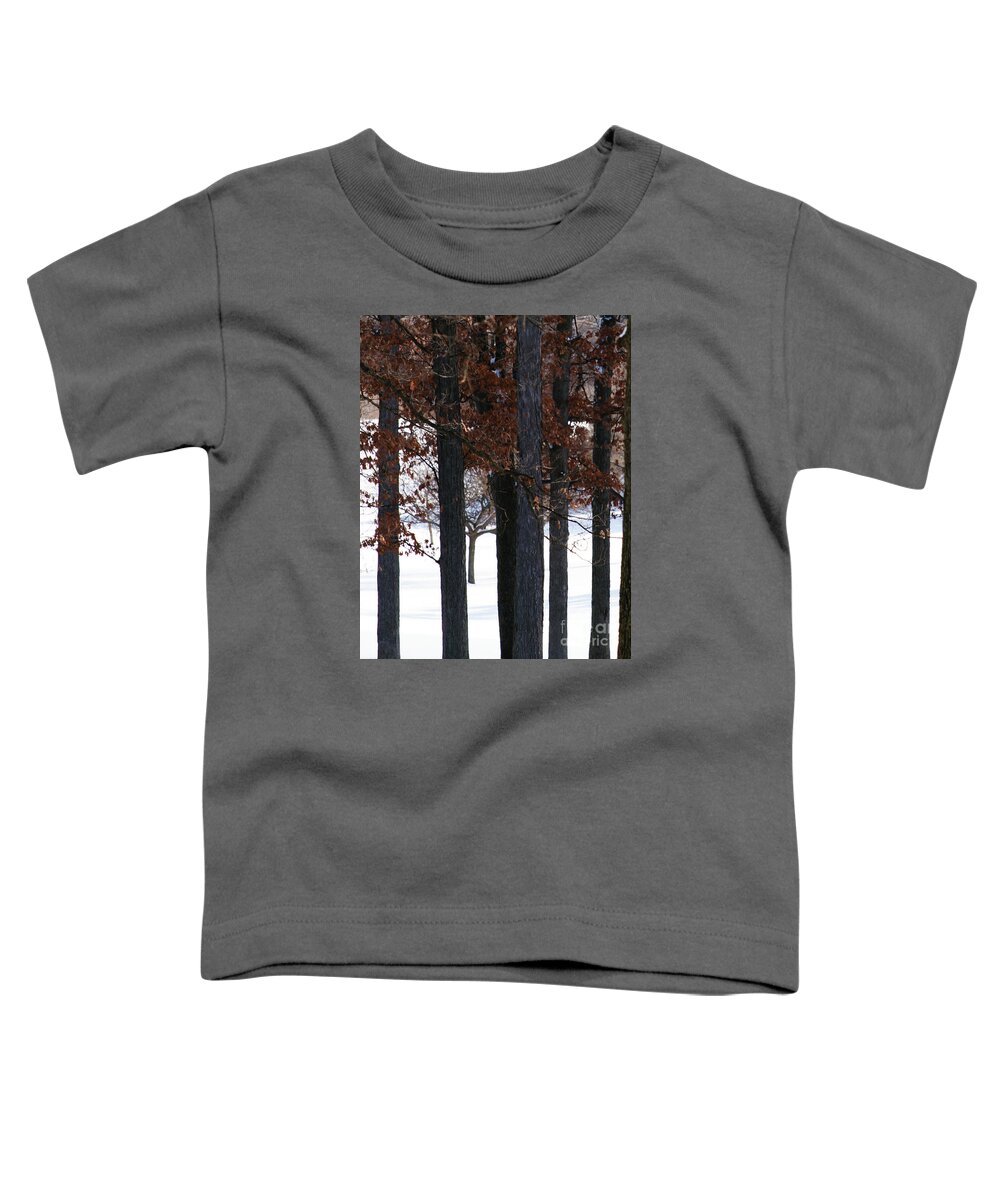 Woods Toddler T-Shirt featuring the photograph In The Presence of Elders by Linda Shafer