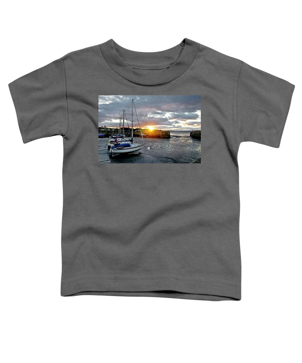 Sunset Toddler T-Shirt featuring the photograph In the rays of the setting sun. by Elena Perelman
