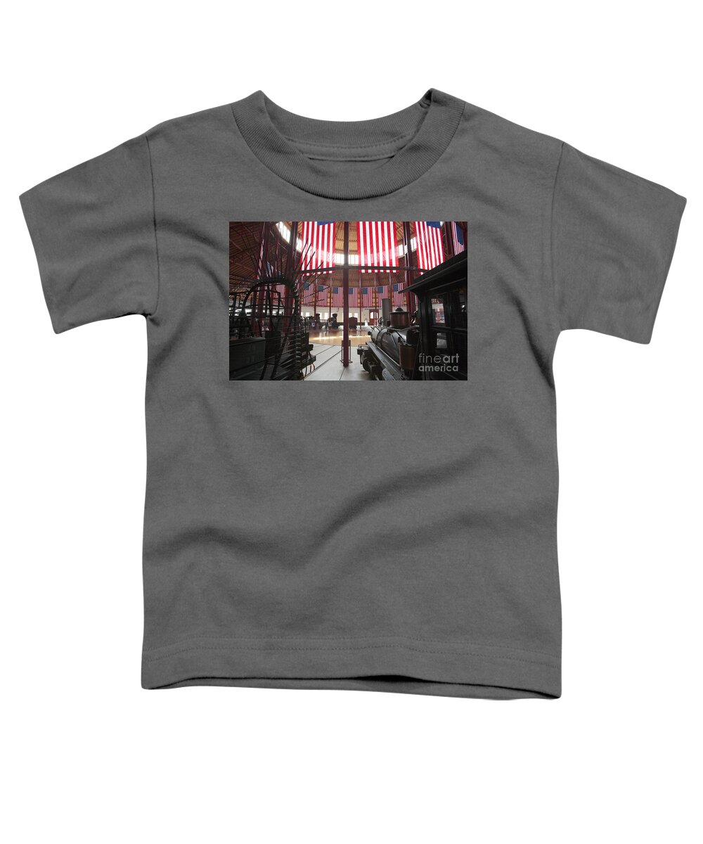 B&o Toddler T-Shirt featuring the photograph In the Roundhouse at the B and O Railroad Museum in Baltimore by William Kuta