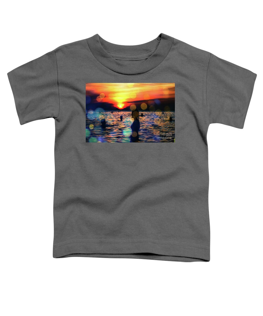 Water Toddler T-Shirt featuring the digital art In The Water by Digital Art Cafe