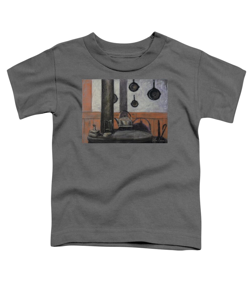 Pastel Toddler T-Shirt featuring the painting Inside the Old House by Arthur Barnes