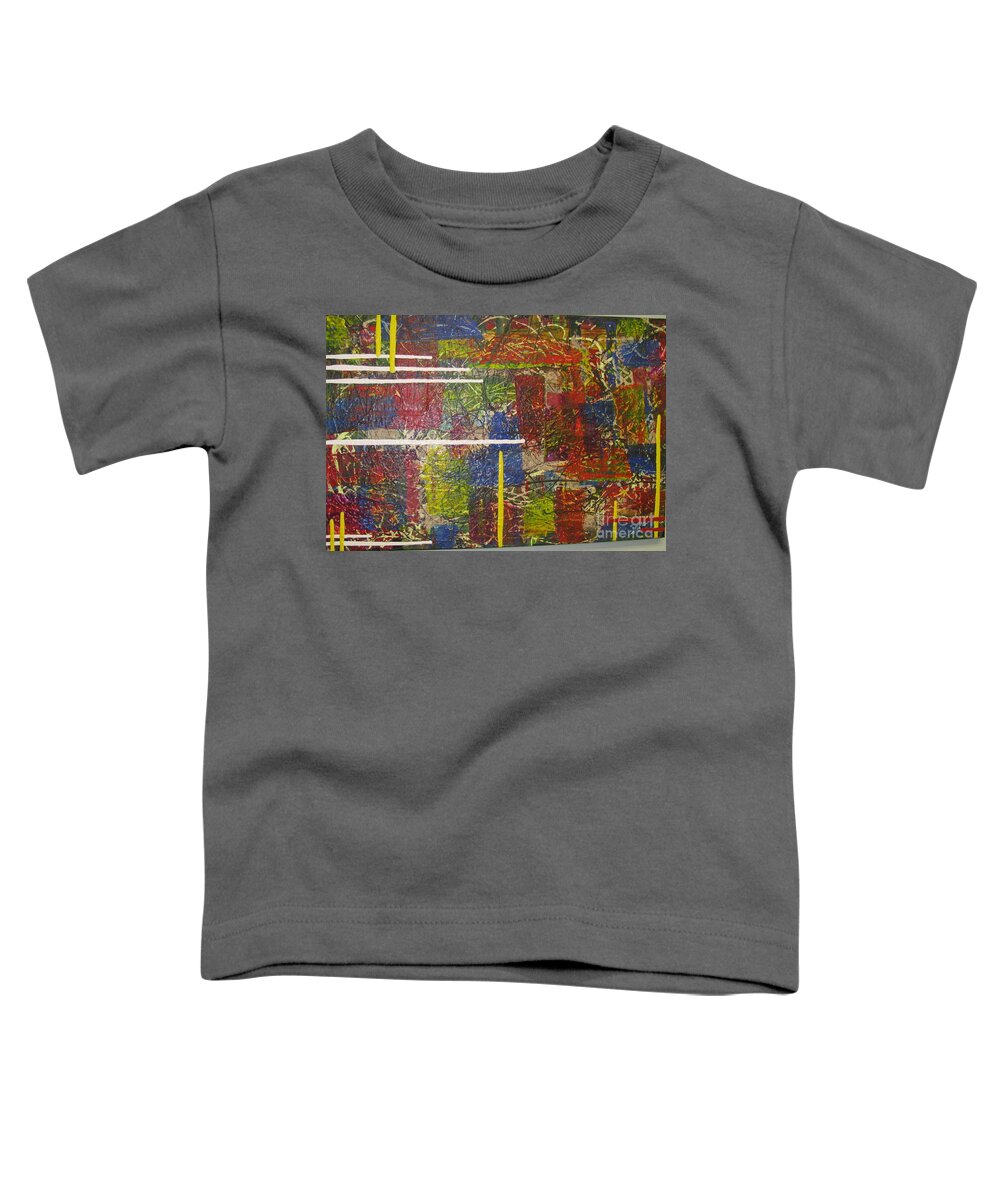 Metallic Toddler T-Shirt featuring the painting Intersecting by Jacqueline Athmann