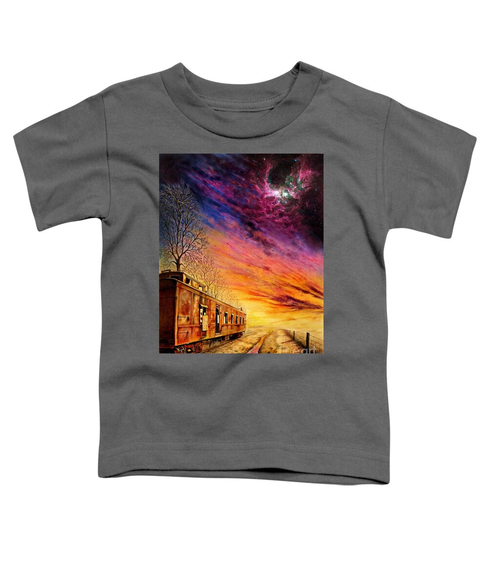 Caboose Toddler T-Shirt featuring the photograph Into the Light by David Neace CPX