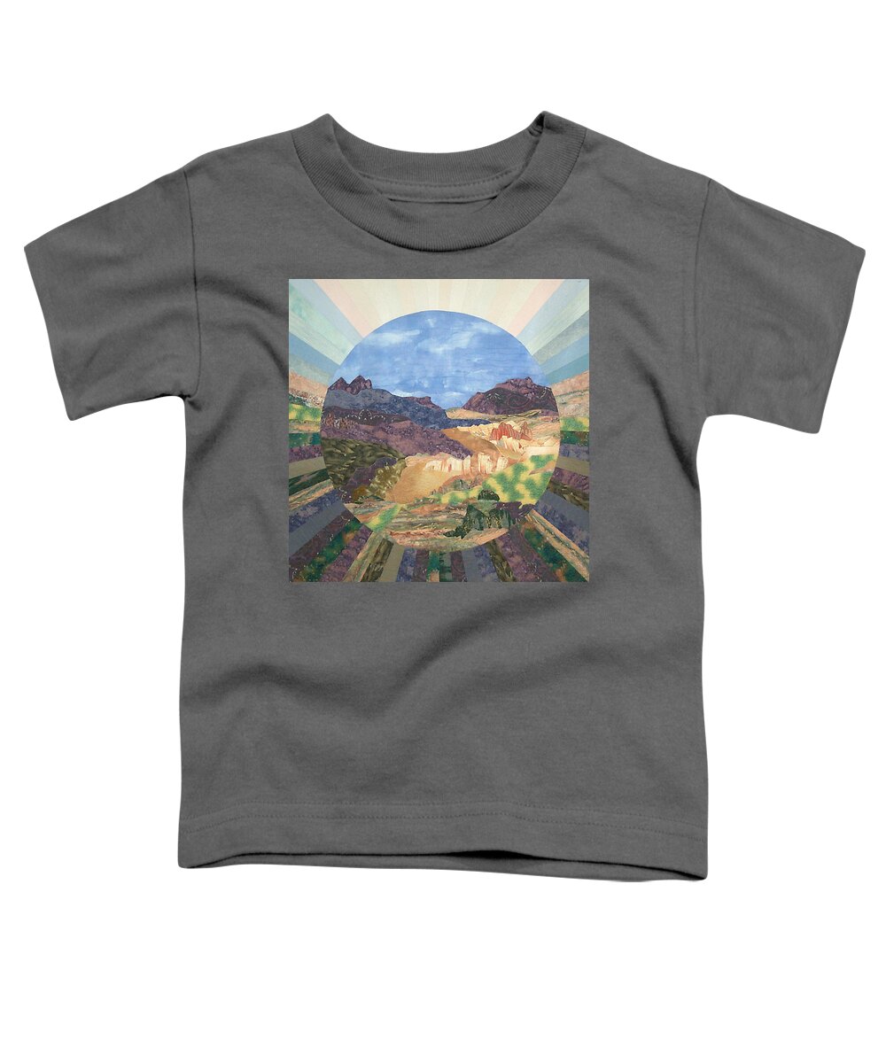 Quilt Toddler T-Shirt featuring the tapestry - textile Into the Mystery by Mtnwoman Silver