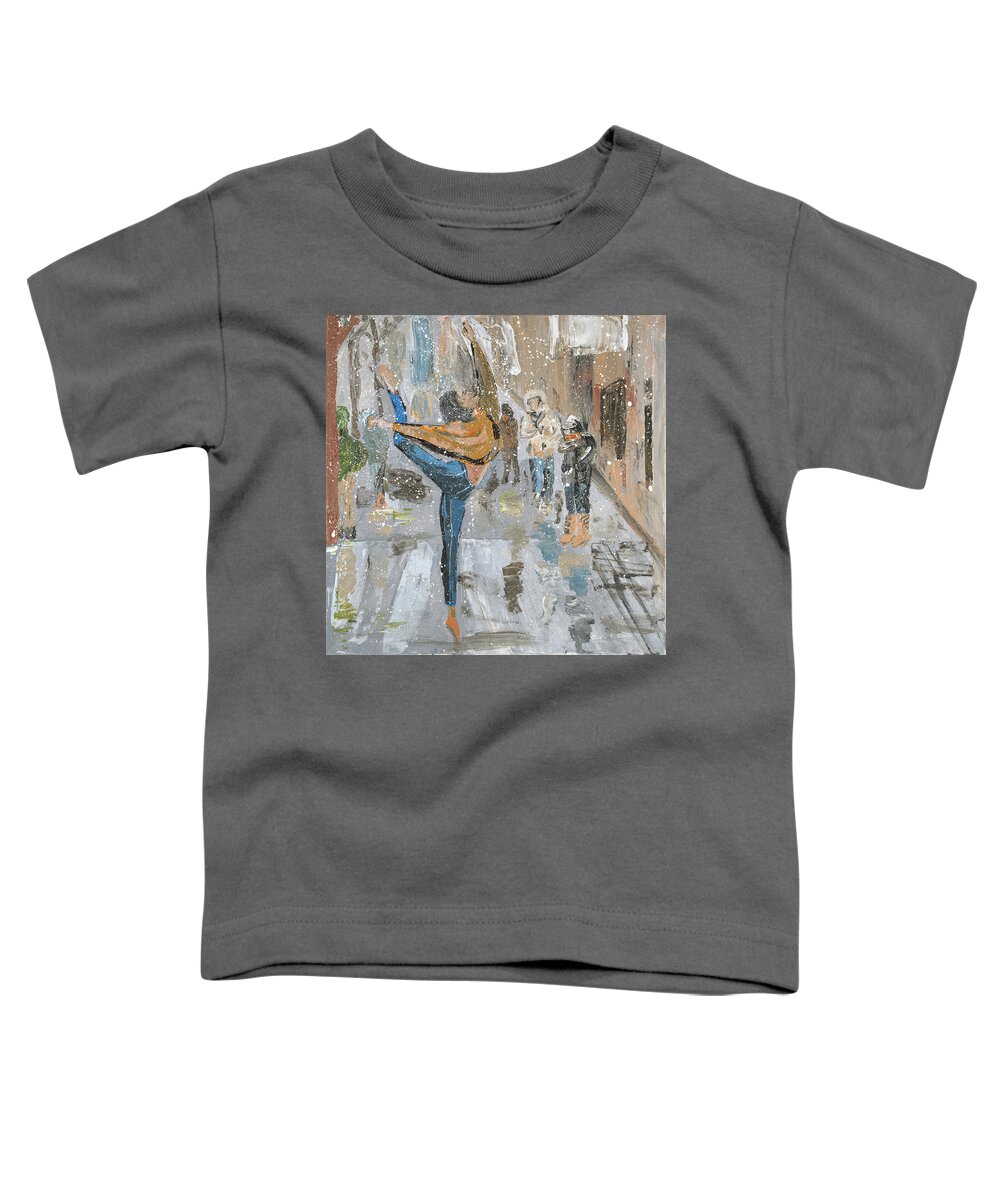 Winter Toddler T-Shirt featuring the painting Is grace ever out of place by Ovidiu Ervin Gruia