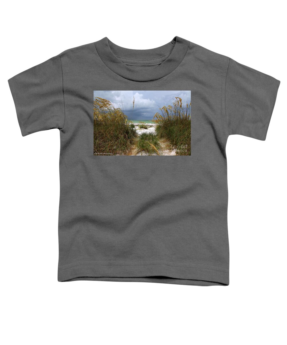 Beach Toddler T-Shirt featuring the photograph Island Trail out to the Beach by Barbara Bowen
