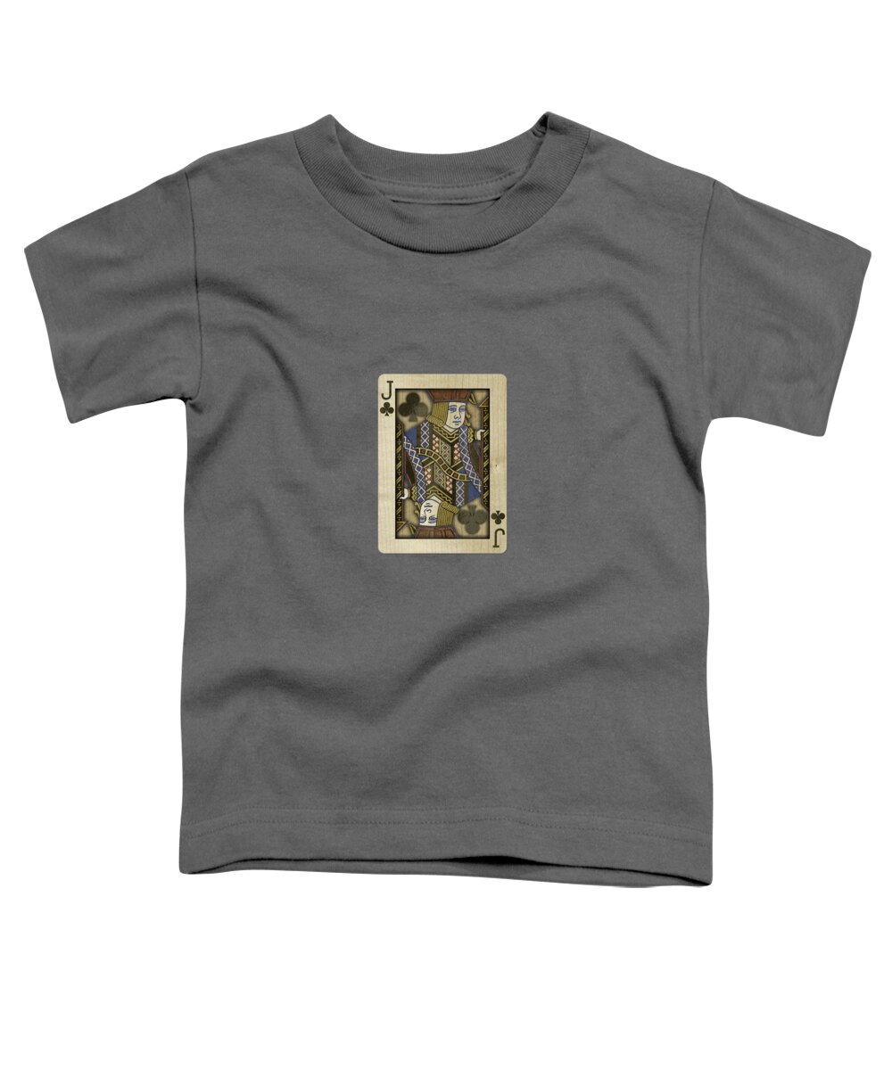 Boards Toddler T-Shirt featuring the photograph Jack of Clubs in Wood by YoPedro